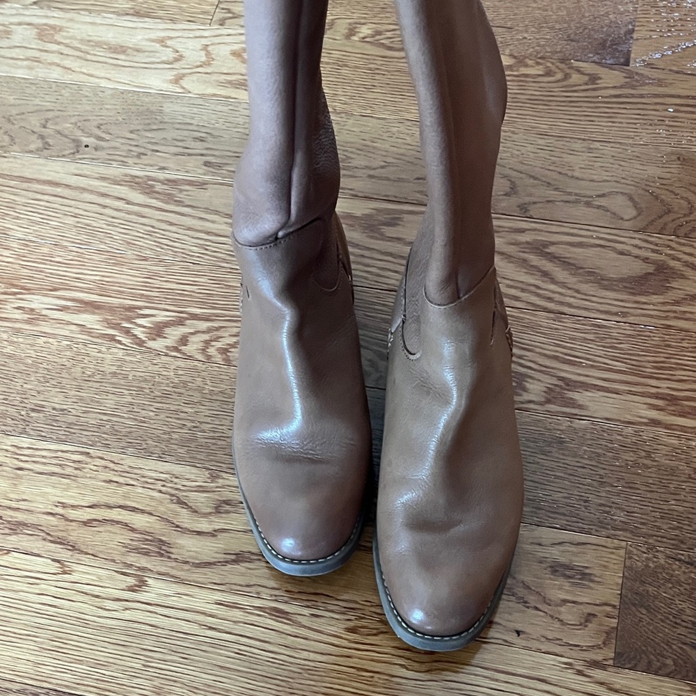 Franco Sarto Over the Knee Tan Boots - Picture 3 of 5